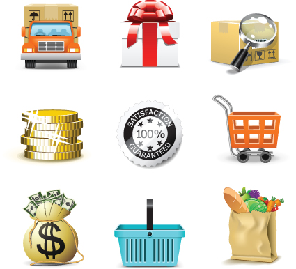 Set of Business Finance Icons vector 02