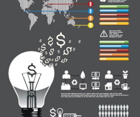 Set of Year Infographic and diagram vector material 01