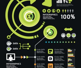 Set of Year Infographic and diagram vector material 04
