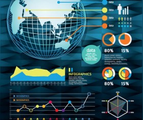 Set of Year Infographic and diagram vector material 05