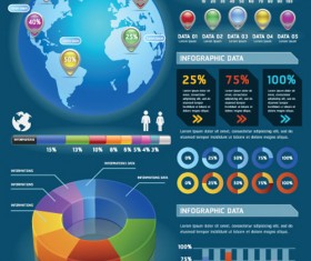 Set of Year Infographic and diagram vector material 08