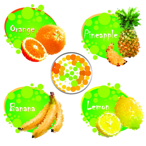 Different Juice Labels design vector 01