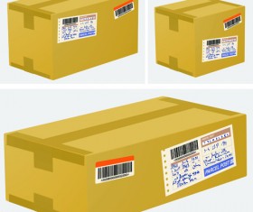 Set of Kraft Box design vector 02