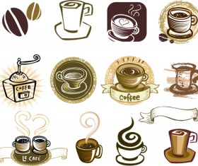 Vintage coffee Logo design vector material 01