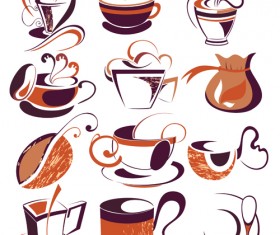 Vintage coffee Logo design vector material 02