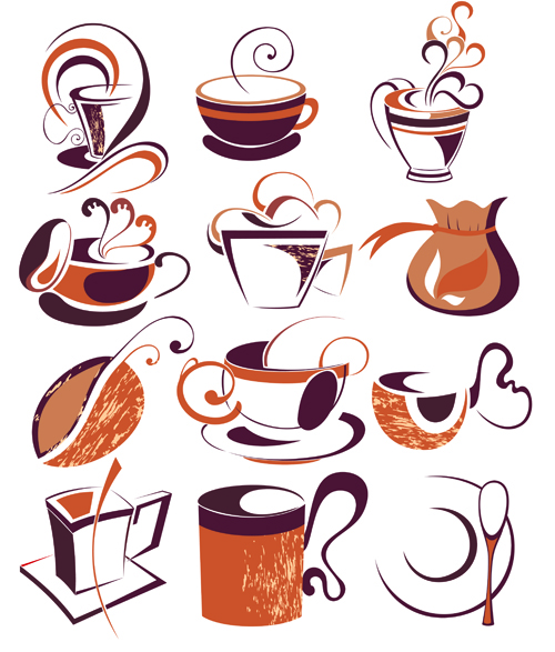 Vintage coffee Logo design vector material 02