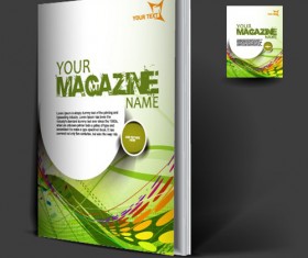 Set of Modern magazine cover design vector 01
