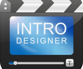 Movie intro design icon psd material