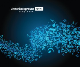 Colorful musical keys backgrounds vector 01