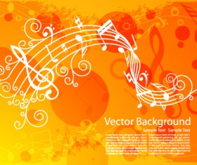 Set of Musical backgrounds vector graphic 01