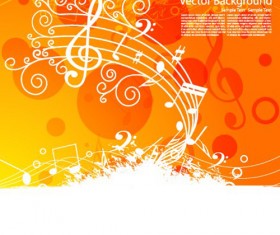 Set of Musical backgrounds vector graphic 04
