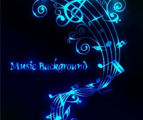 Set of Musical backgrounds vector graphic 05