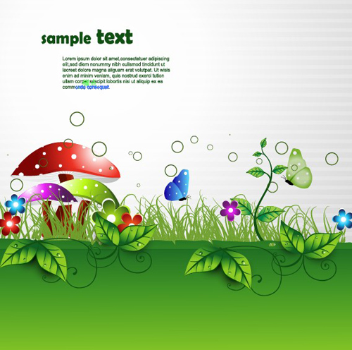 Shiny Nature Background vector graphics 01