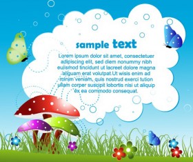 Shiny Nature Background vector graphics 03