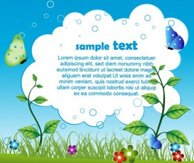 Shiny Nature Background vector graphics 04