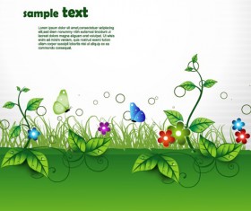 Shiny Nature Background vector graphics 05