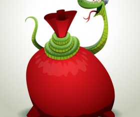 New Year snake 2013 design vector set 01