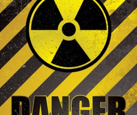 Garbage Danger Warning elements vector 01