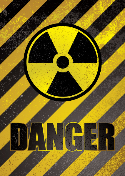 Garbage Danger Warning elements vector 01