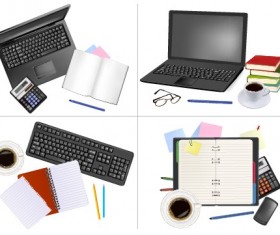 Set of Objects office vector graphics 01