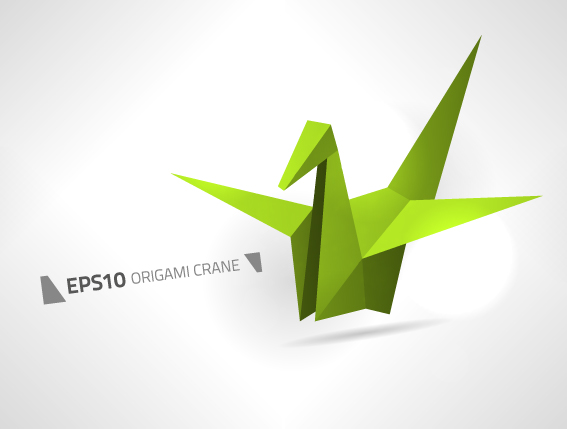 Different Origami art design vector 01