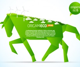 Different Origami art design vector 03