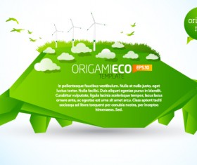 Different Origami art design vector 04