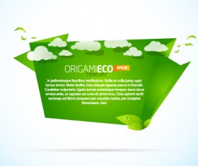 Different Origami art design vector 10