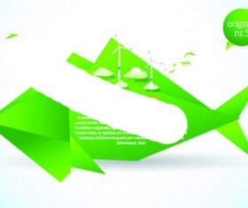 Different Origami art design vector 06