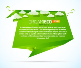 Different Origami art design vector 09