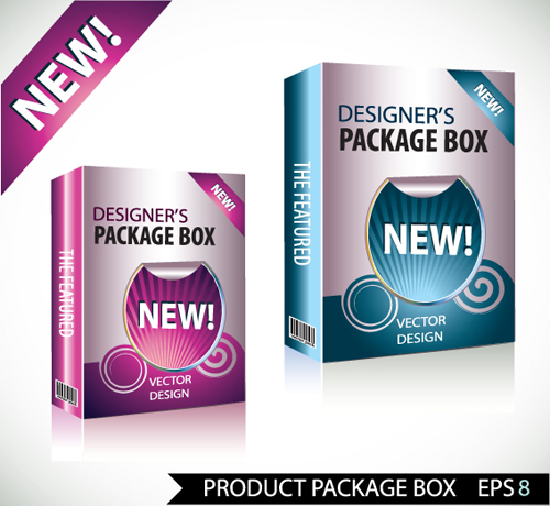 New Product Packaging Boxes design vector 01