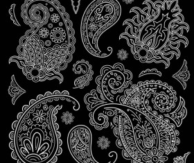 Ornate paisley pattern vector 02 free download