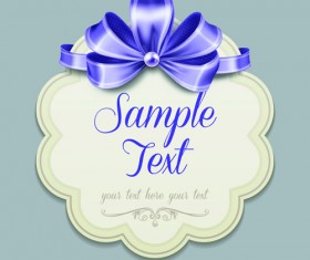 Pretty Bows Cards vector graphic 01