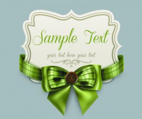 Pretty Bows Cards vector graphic 02