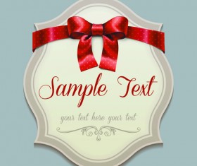 Pretty Bows Cards vector graphic 03