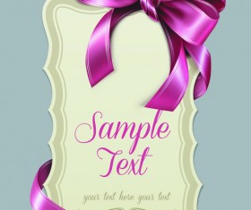 Pretty Bows Cards vector graphic 04