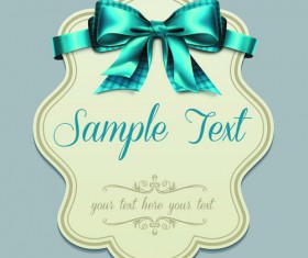 Pretty Bows Cards vector graphic 05