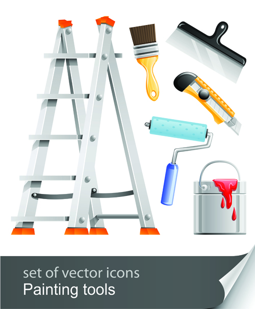 Set of Different Repair Tools vector graphics 02
