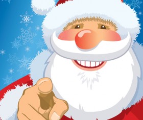 Cute Santa design elements vector graphics 04
