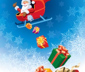 Cute Santa design elements vector graphics 05