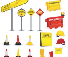 Construction of Signs and markers design vector 01