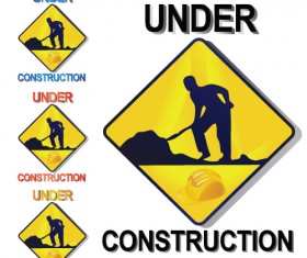 Construction of Signs and markers design vector 05