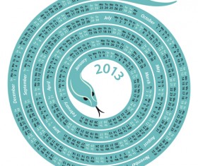 Snake 2013 Christmas design vector graphics 11