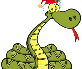 Snake 2013 Christmas design vector graphics 14