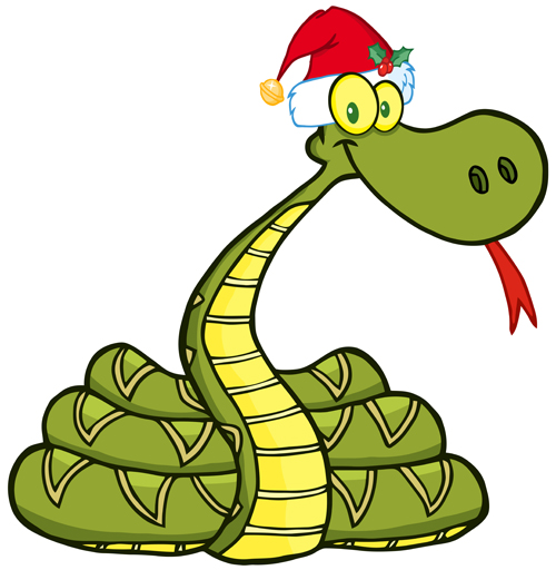 Snake 2013 Christmas design vector graphics 14
