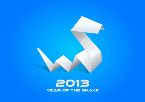 Snake 2013 Christmas design vector graphics 21