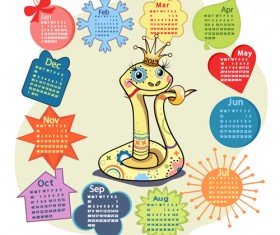 Different Snake 2013 design elements vector Collection 03