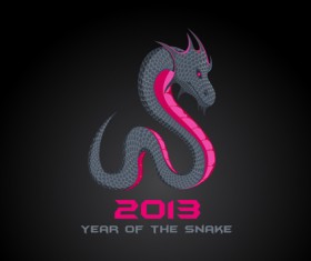 Different Snake 2013 design elements vector Collection 05