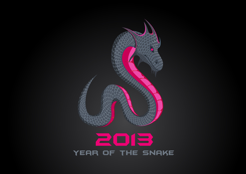 Different Snake 2013 design elements vector Collection 05