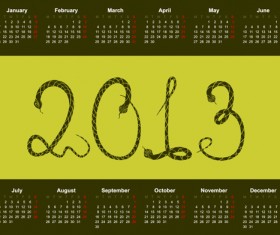 Different Snake 2013 design elements vector Collection 06